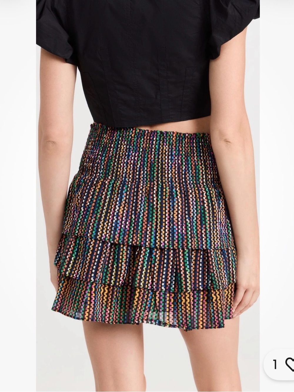 Ramy Brook • Striped Raquel tiered mini Skirt size XS